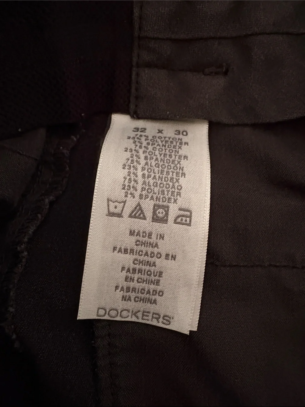 Dockers Premium D4 Relaxed Fit Charcoal Chino Pants - 32x30